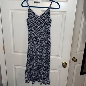 Old navy blue floral long cami dress